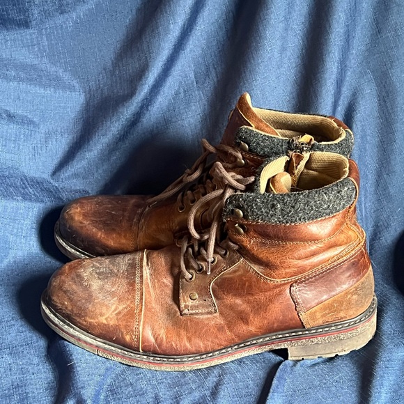 Men's Aldo Brown Leather Boots - Picture 4 of 7